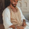 Boho Poncho For Men Mens Beach Robe Handmade
