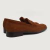Men's Brown Suede Penny Loafers