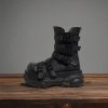 Punk Goth Platform Boots: Thick Bottom Round Toe